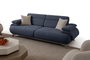 Atelier Del Sofa Sofá de 3 Plazas Bonjo Silver - Navy Blue